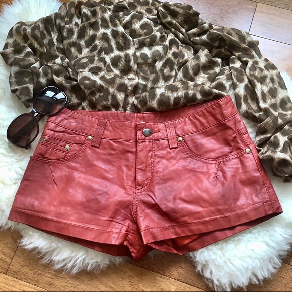 Free People Pants - Free People vegan leather short pants